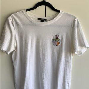 Forever21 Takeout Box Embroidery Graphic Tee